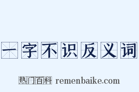 一字不识反义词是什么意思的图片